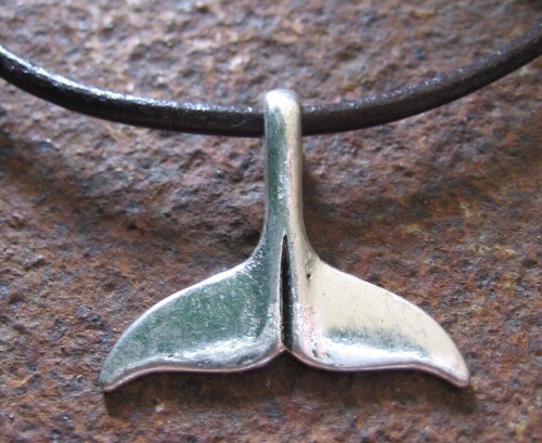 Flosse halskette lederkette - halskette,