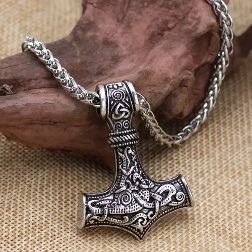 Thors hammer silber anhänger - thors,