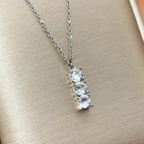 Damen halskette zirkonia - halskette,