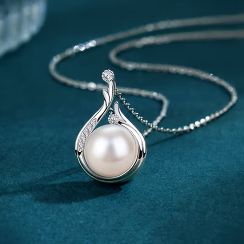 Damen kette perle - damen, zirkonia