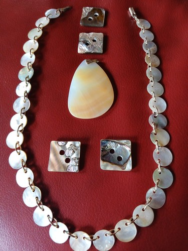 Perlmutt schmuck set teilig - perlmutt, 2-teilig