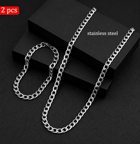 2er set edelstahl kette - 2er,